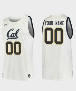Custom Cal Bears Jersey Name, Number College Basketball White