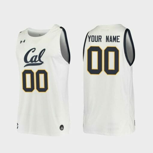 Custom Cal Bears Jersey Name, Number College Basketball White