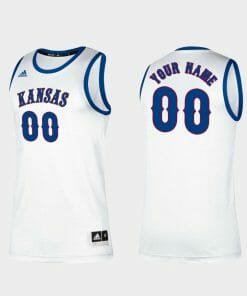 Custom Kansas Jayhawks Jersey Name, Number College Basketball Swingman White