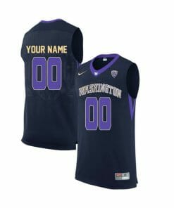 Custom Washington Huskies Jersey College Basketball Name and Number Elite Black
