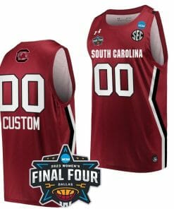 Custom South Carolina Gamecocks Jersey College Basketball 2023 NCAA Final Four Garnet