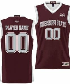 Custom Mississippi State Bulldogs Jersey Name and Number College Basketball NIL Pick-A-Player Maroon