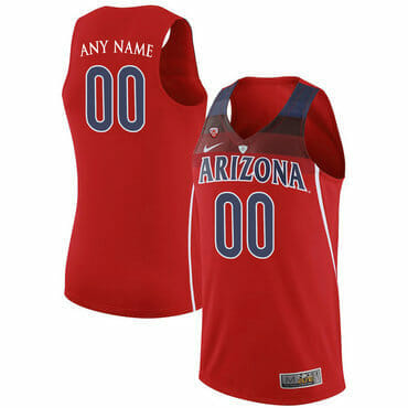 Custom Arizona Wildcats Jersey College Basketball Name and Number Red