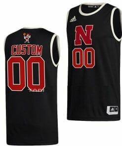 Custom Nebraska Cornhuskers Jersey College Basketball Name And Number Black