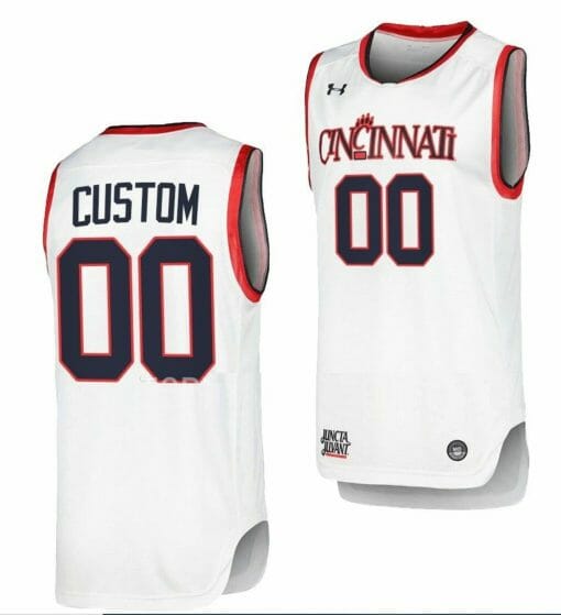 Custom Army Cincinnati Bearcats Jersey Name and Number College Basketball White