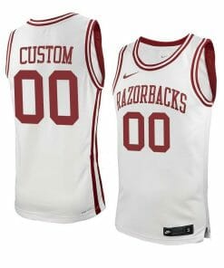 Custom Arkansas Razorbacks Jersey College Basketball Name and Number White