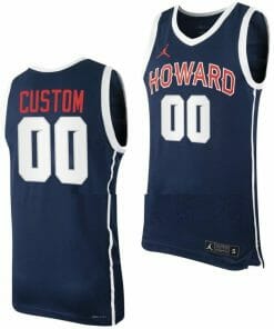 Custom Howard Bison Jersey Name and Number College Basketball Navy