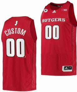 Custom Rutgers Scarlet Knights Jersey Name and Number College Basketball  Swingman Scarlet