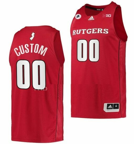 Custom Rutgers Scarlet Knights Jersey Name and Number College Basketball  Swingman Scarlet