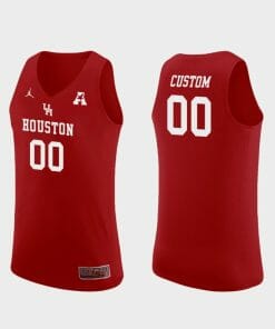 Custom Houston Cougars Jersey Name, Number College Basketball Red
