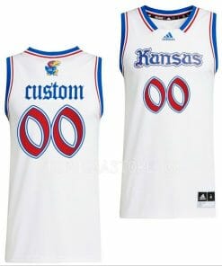 Custom Kansas Jayhawks Jersey College Basketball White Swingman