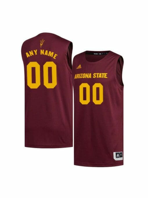 Custom Arizona State Sun Devils Jersey College Basketball Name and Number Maroon