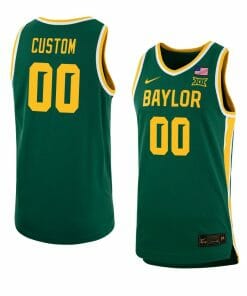Custom Baylor Bear Basketball Jersey College Name and Number Green 2023
