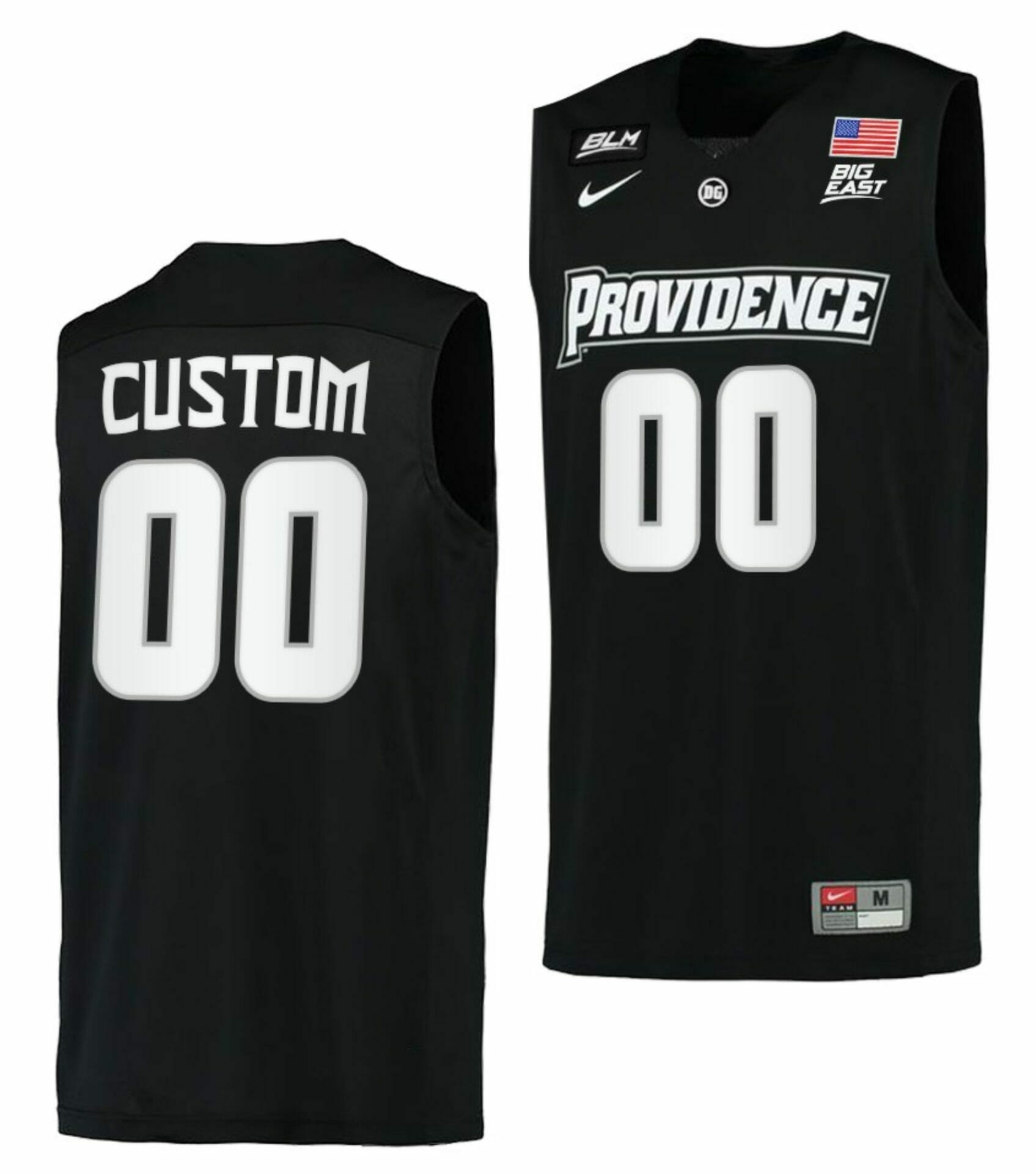 Custom Providence Friars Jersey Name and Number College Basketball BLM Black