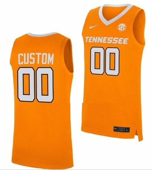 Custom Tennessee Vols Jersey Name and Number College Basketball Replica Orange