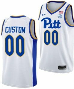 Custom Pitt Panthers Jersey Name and Number College Basketball Home White