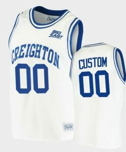 Custom Creighton Bluejays Jersey Name, Number College Basketball White Retro