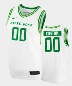 Custom Oregon Duck Jersey Name and Number College Basketball White