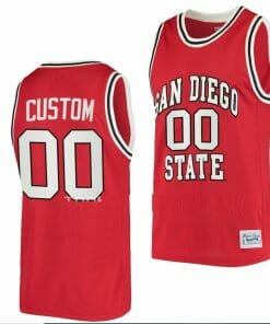 Custom San Diego State Aztecs Jersey Name and Number College Basketball Red Retro