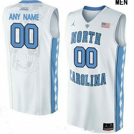 Custom North Carolina Tar Heels Jersey College Basketball Name and Number White