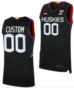 Custom UConn Huskies Jersey Name and Number College Basketball Black Limited Big East