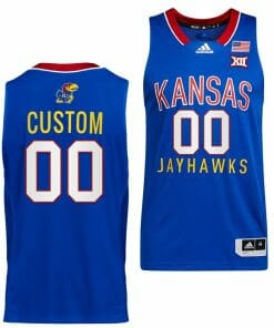 Custom Kansas Jayhawks Jersey College Basketball Name & Number Throwback Royal