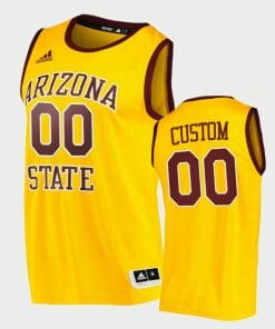 Custom Arizona State Sun Devils Jersey Name, Number College Basketball Gold