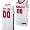 Custom Alabama Jersey 2023 NCAA March Madness College Basketball White