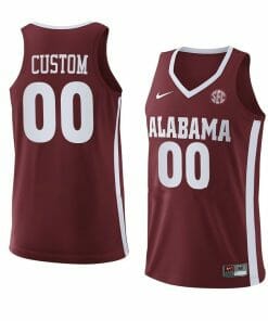 Custom Alabama Jersey Basketball College Name and Number Crimson