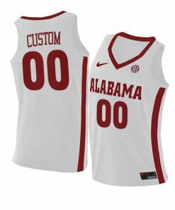 Custom Alabama Jersey Basketball College Name and Number Swingman White