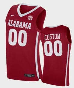 Custom Alabama Jersey Name, Number Crimson Tide College Basketball Red
