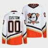 Custom Anaheim Ducks Jersey Name And Number 2022 23 Reverse Retro White