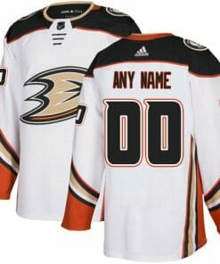 Custom Anaheim Ducks Jersey Name And Number White 1