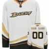 Custom Anaheim Ducks Jersey Name And Number White