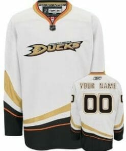 Custom Anaheim Ducks Jersey Name And Number White