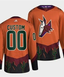 Custom Arizona Coyotes Jersey Name And Number 2022-23 Reverse Retro Orange
