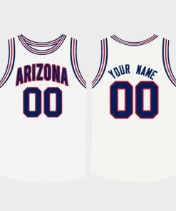 Custom Arizona Wildcats Jersey Name, Number College Basketball White