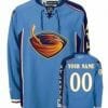 Custom Atlanta Thrashers Jersey Name And Number Blue
