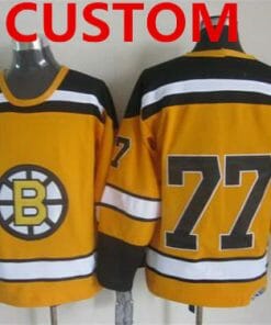 Custom Boston Bruins Jersey Name And Number 1959-60 CCM Vintage Throwback Yellow