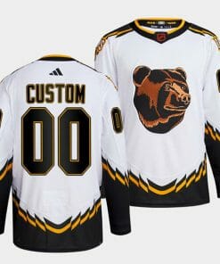 Custom Boston Bruins Jersey Name And Number 2022 Reverse Retro White