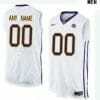 Custom LSU Tigers Jersey College Basketball Name and Number Elite White