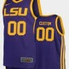 Custom LSU Tigers Jersey Name and Number College Basketball Replica Purple