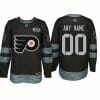 Custom Philadelphia Flyers Jersey Name And Number 1917 2017 Black 100th Anniversary NHL 1