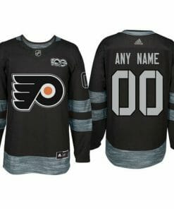 Custom Philadelphia Flyers Jersey Name And Number 1917-2017 Black 100th Anniversary NHL