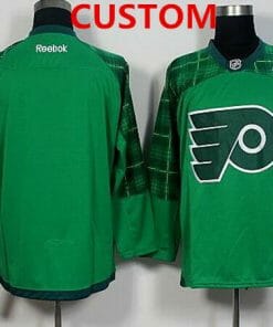 Custom Philadelphia Flyers Jersey Name And Number 2016 Green St. Patrick's Day Hockey