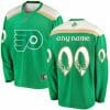 Custom Philadelphia Flyers Jersey Name And Number 2019 Green St. Patricks Day