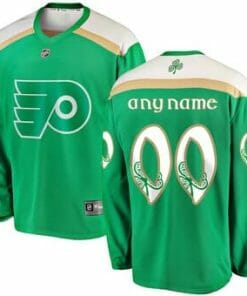 Custom Philadelphia Flyers Jersey Name And Number 2019 Green St. Patrick's Day