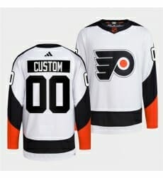 Custom Philadelphia Flyers Jersey Name And Number 2022 White Reverse Retro