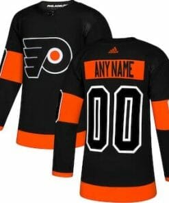 Custom Philadelphia Flyers Jersey Name And Number Black Alternate