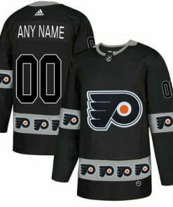 Custom Philadelphia Flyers Jersey Name And Number Black Team Logos Fashion